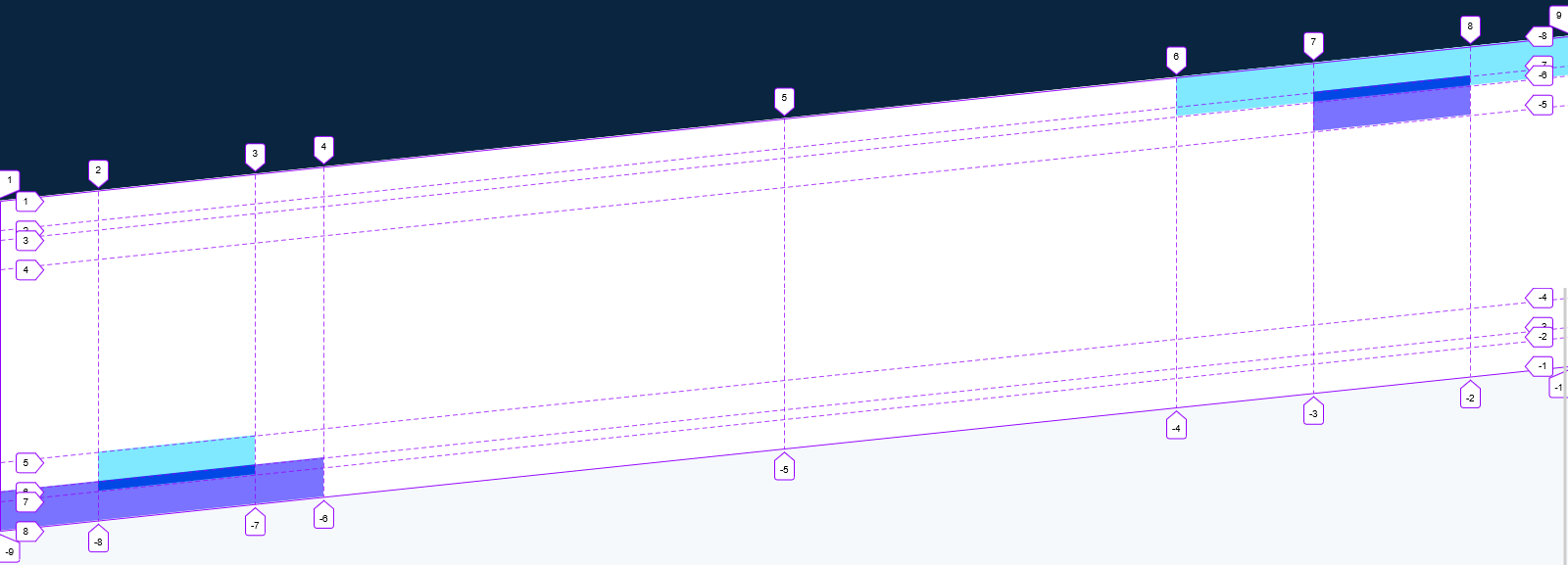 Dotted, thin, straight lines showing off the use of CSS grid