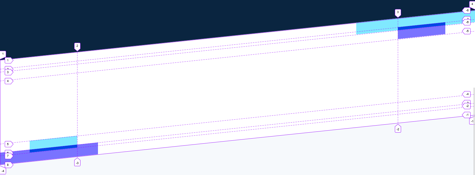 Dotted, thin, straight lines showing off the use of CSS grid